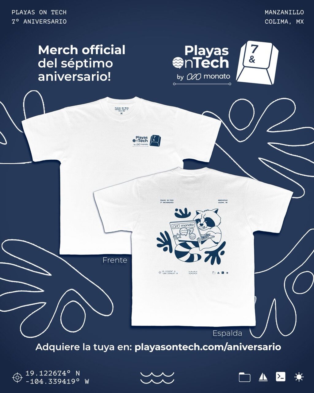 Llévate la playera del 7º Aniversario.